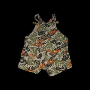 Boys Palm Tree Leaf Overalls. Size 24 Months